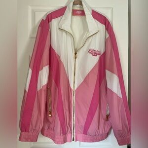 🔥SOLD🔥Balmain Barbie collab Women's Pink Colorblock Windbreaker Jacket